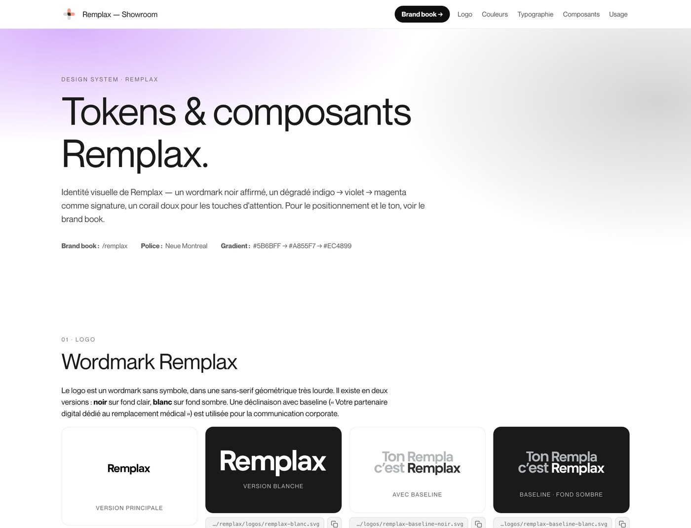 Design system Remplax produit par Talyco
